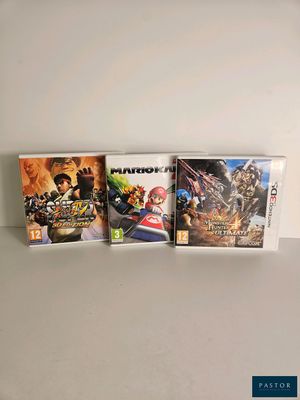 a couple of video games sitting on top of a table