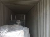 the inside of a shipping container with a lot of items in it