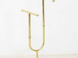 brass plated coat stand with two hooks and two handles