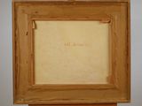an image of a painting on a wooden easel with a white background