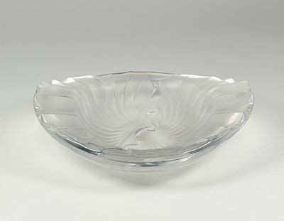 clear glass bowl on white surface with white background