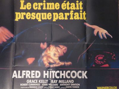 affiche du film d'Alfred Hitchcock « Le Crime et la quasi-perfection »
