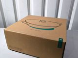 a cardboard box with a picture of a cat on it