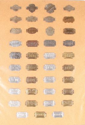 Ensemble de 39 plaques fiscales de vélo de 1899 à 1941