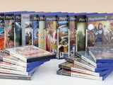un grand nombre de jeux vidéo empilés les uns sur les autres