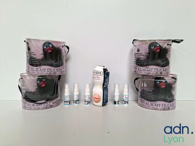 three bags of toothpaste and toothpaste on a table