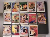 a lot of movie posters on the wall of a room