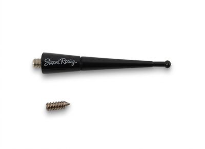 two screws that are laying next to a baseball bat
