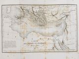 an old map of the middle east and middle east with a map of the middle east on it