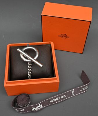 Hermès - Bracelet modèle Croisette en argent 925.
