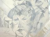 dessin représentant un homme et une femme dans une rue de la ville
