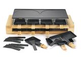 a picture of a set of gardening tools and a cutting board