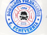 a sticker on the back of a firefighter ' s helmet