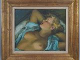 an image of a painting of a nude woman in a gold frame