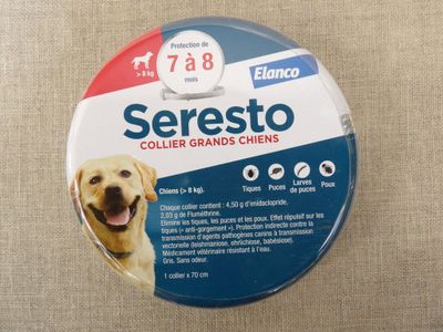 un bouton sur lequel figure l'image d'un chien
