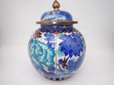 une image représentant un vase bleu et blanc orné de fleurs