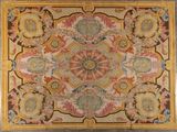 l'image d'un tapis orné d'un motif floral