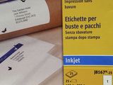 a picture of a package of labels on a table