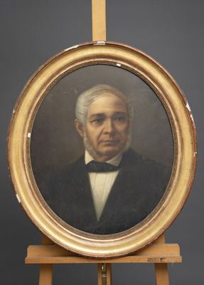 C. SPINETTI Portrait d'homme en redingote.