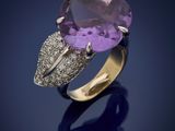 an amethorate and diamond ring, by person