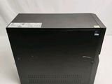 a close up of a black box on a white surface