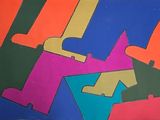 a picture of a painting on a wall that is very colorful
