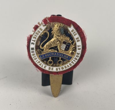 Gymnastique / Tir / Roubaix Cocarde tricolore « Société Muni…