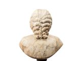 marble bust of a man with a beard on a white background