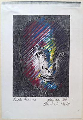 une image représentant le dessin du visage d'un homme dans un cadre