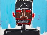 an image of a painting of a black man with a red nose