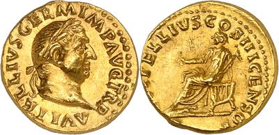 a gold coin with an image of a man on it