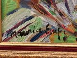 an image of a painting of a bird on a branch in a frame