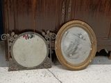 two mirrors sitting next to each other on the floor
