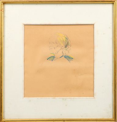 an image of a drawing of a woman in a yellow dress