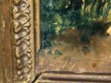an image of a painting of a woman sitting on a bench