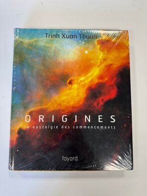 a book with a picture of a space scene on it