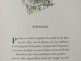 a picture of a book with a picture of a town