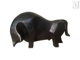 a black sculpture of a horse on a white background