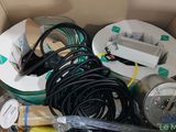 a box full of wires and other electrical equipment