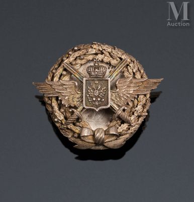 an image of a badge with a crown and wings on a black background