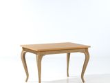 une image représentant une petite table en bois posée sur une surface blanche