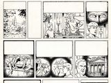 a black and white drawing of a bunch of comics