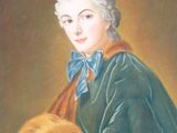 portrait of a lady in a green coat with a fur stoler