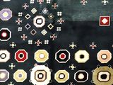 an image of a rug with many different designs on it