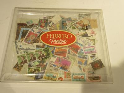 a picture of a picture of a picture of a box of stamps