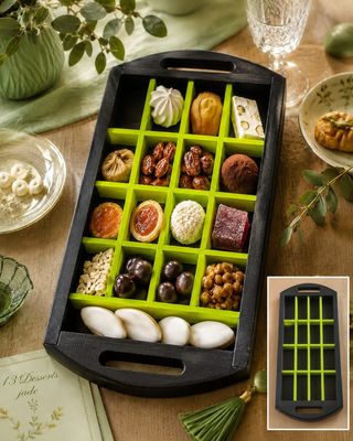Lot de 15 plateaux de cuisine, 13 dessert jade 35,5×20×2,5cm…