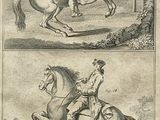 two pictures of a man on a horse and a man on a horse