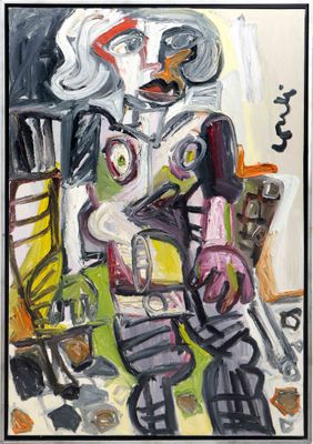 an image of a painting of a woman holding a glass of wine
