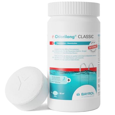 BAYROL - Galets de chlore e-Chlorilong CLASSIC - 1kg - Disso…