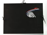 an image of a black book with a zebra head on it